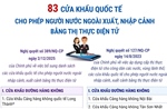 83 cửa khẩu quốc tế cho phép người nước ngoài xuất, nhập cảnh bằng thị thực điện tử