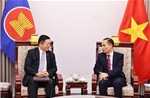 Bộ trưởng Bộ Ngoại giao Lê Hoài Trung tiếp Tổng Thư ký ASEAN