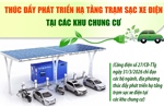 Thúc đẩy phát triển hạ tầng trạm sạc xe điện tại các khu chung cư