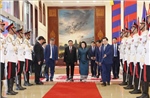 Lễ đón trọng thể Ủy viên Bộ Chính trị, Thường trực Ban Bí thư Trần Cẩm Tú thăm chính thức Vương quốc Campuchia