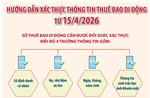 Hướng dẫn xác thực thông tin thuê bao di động từ 15/4/2026