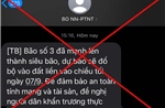 Lỗi kỹ thuật khiến nhiều người dân nhận tin nhắn cảnh báo bão từ năm 2024
