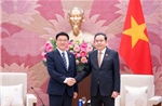 Chủ tịch Quốc hội Trần Thanh Mẫn tiếp Đoàn đại biểu Viện nghiên cứu kinh tế Kimhakmin E-roun 
