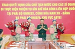 Trao Quyết định của Chủ tịch nước cho ba sĩ quan đi thực hiện nhiệm vụ gìn giữ hòa bình Liên hợp quốc