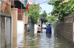Nghệ An: Mưa lớn, khu vực vùng trũng ở Diễn Châu ngập nặng