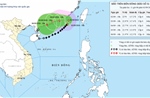 Bão số 5 có xu hướng di chuyển về đất liền ven biển phía Đông Nam tỉnh Quảng Đông (Trung Quốc)