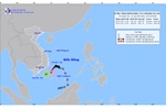 Áp thấp nhiệt đới giật cấp 8, di chuyển theo hướng Tây Tây Nam