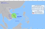 Áp thấp nhiệt đới trên Biển Đông di chuyển chậm và suy yếu dần