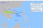 Áp thấp nhiệt đới cách thành phố Huế khoảng 430 km về phía Đông