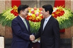 Chủ tịch nước Lương Cường tiếp Chủ tịch Quốc hội Hàn Quốc