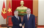 Tổng Bí thư Tô Lâm tiếp Trưởng Ban Tuyên truyền Trung ương Đảng Cộng sản Trung Quốc