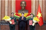 Chủ tịch nước Lương Cường chủ trì lễ trao quyết định thăng quân hàm Thượng tướng