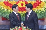 Chủ tịch nước Lương Cường hội đàm với Tổng Bí thư, Chủ tịch nước Lào