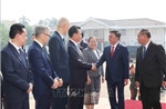 Lễ đón chính thức Thường trực Ban Bí thư Trần Cẩm Tú tại Viêng Chăn, Lào