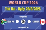 Lịch thi đấu World Cup 2026 ngày 29/6