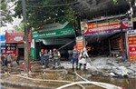 Cháy tại gara ô tô trên đường Lê Quang Đạo, Hà Nội
