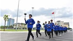 Lễ rước đuốc Đại hội Thể thao học sacinh Đông Nam Á lần thứ 13