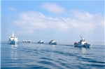 Hành quân trong ngày đầu năm mới bảo vệ an ninh trên biển
