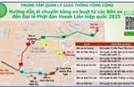 Hướng dẫn lộ trình xe buýt đến bãi trung chuyển miễn phí phục vụ Đại lễ Phật đản Vesak 2025