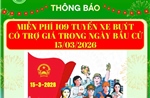 TP Hồ Chí Minh: Miễn phí vé xe buýt và metro số 1 trong ngày bầu cử 15/3