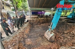 Mở rộng khai quật tại khu vực phát hiện hài cốt liệt sĩ ở Công viên Lê Thị Riêng