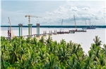 Tăng tốc thi công cầu Đại Ngãi 1 nối nhịp phát triển vùng ĐBSCL