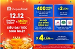 &#39;ShopeeFood 12.12&#39; ghi nhận lượng đơn hàng tăng gấp 4 lần qua livestream