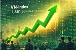 VN-Index tăng gần 46 điểm, dòng tiền duy trì tích cực