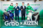 Grab Việt Nam hợp tác AIZEN hỗ trợ tài xế thuê xe máy điện