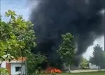 Cháy bãi giữ xe máy vi phạm của Công an phường Tân An, TP Thủ Dầu Một