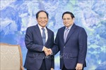 Thủ tướng Phạm Minh Chính tiếp Đại sứ Hàn Quốc Park Noh-wan 