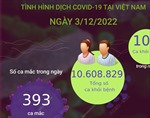 Ngày 3/12 ghi nhận 393 ca mắc mới COVID-19, 1 ca bị tử vong