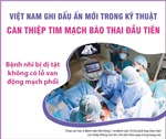 Việt Nam ghi dấu ấn mới trong kỹ thuật can thiệp tim mạch bào thai đầu tiên