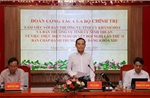 Đoàn công tác của Bộ Chính trị làm việc với Ban Thường vụ Tỉnh ủy Khánh Hòa và Ninh Thuận
