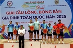 Nghệ An giành giải Nhất toàn đoàn giải Vô địch Cầu lông, Bóng bàn gia đình toàn quốc năm 2025