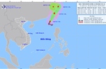 Bão di chuyển theo hướng Bắc Đông Bắc hướng về vùng biển tỉnh Phúc Kiến (Trung Quốc)