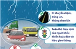 Khuyến cáo biện pháp di chuyển an toàn trong mưa ngập, dông, sét