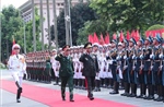 Lễ đón Bộ trưởng Bộ Quốc phòng Azerbaijan thăm chính thức Việt Nam