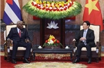 Chủ tịch nước Lương Cường tiếp Chủ tịch Quốc hội Cuba Esteban Lazo Hernández 
