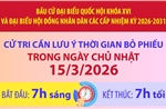 Cử tri cần lưu ý thời gian bỏ phiếu trong ngày Chủ Nhật 15/3/2026