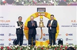 Tổng Bí thư, Chủ tịch nước Tô Lâm rung chuông tại Sàn giao dịch Chứng khoán Quốc gia Ấn Độ