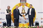 Tổng Bí thư, Chủ tịch nước Tô Lâm rung chuông tại Sàn Giao dịch Chứng khoán Quốc gia Ấn Độ 