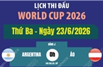 Lịch thi đấu World Cup 2026 ngày 23/6
