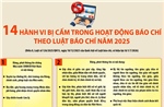 14 hành vi bị cấm trong hoạt động báo chí theo Luật báo chí 2025