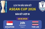 Lịch thi đấu bán kết ASEAN Cup 2026