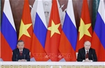 Tổng Bí thư, Chủ tịch nước Tô Lâm và Tổng thống Nga Vladimir Putin phát biểu với báo chí