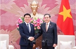 Chủ tịch Quốc hội Trần Thanh Mẫn tiếp Đoàn đại biểu Viện nghiên cứu kinh tế Kimhakmin E-roun 