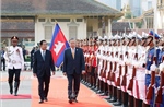 Lễ đón trọng thể Tổng Bí thư Tô Lâm thăm cấp Nhà nước tới Vương quốc Campuchia