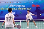 Đông đảo nhà báo, nghệ sĩ, doanh nhân dự Giải Pickleball Báo Thể thao và Văn hóa