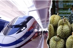 Quan chức Thái Lan đề xuất dùng tàu cao tốc Lào - Trung Quốc vận chuyển sầu riêng